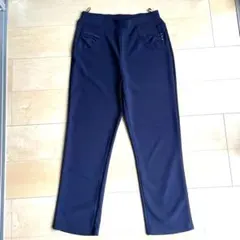 【美品】カジュアルパンツ オフィスパンツ XLサイズ 紺色 ネイビー