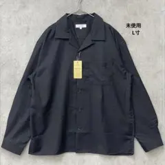 【未使用】naive magic 長袖シャツ ブラック L寸 オープンカラー