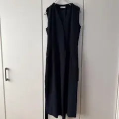 STYLE DELI スタイルデリ　ラップ Vネック ロングワンピース　S 紺のサムネイル