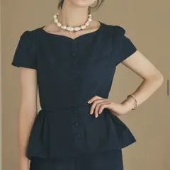 ポローラ polaura オフショルカラーダブルボタンジャケット 正規品