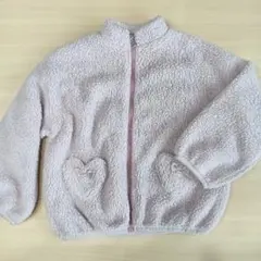 ピンク色フリースジャケット 130cm