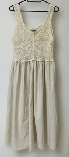 SM2 クロシェ編み風切替ノースリブワンピース　サマンサモスモス