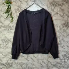 ANAYI　ラメ　ボレロ　カーディガン　シースルー　ネイビー　Mのサムネイル