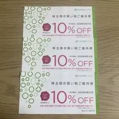 アットコスメ　株主優待　10%割引券 3枚アイスタイルのサムネイル