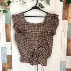 INGNI チェック ノースリーブ　トップス
