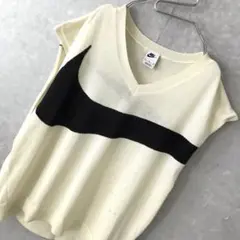 NIKE ビッグスウォッシュ ニット ベスト オーバーサイズ 白黒 ＸＬ