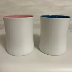 有田焼 タンブラー ピンクと青の内側