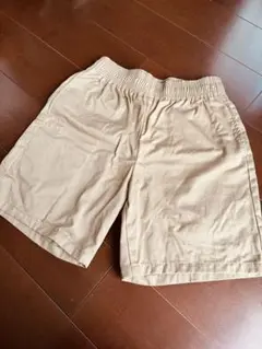 GU ベージュ ゴムウエスト ハーフパンツ　ハーパン