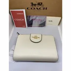 COACH　コーチ　C6390　二つ折り財布　クロスグレイン　ミディアム