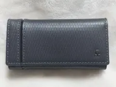 【未使用品】LANVIN 牛革 キーケース メンズ ダークグレー 5連