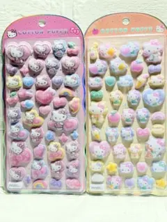 ハローキティレオパードモードコットンパフィ ・キティ サンリオ・2セット