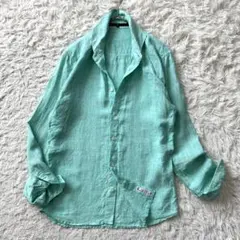 NO ID. リネン100% 長袖　シャツ　ワイシャツ　洗える