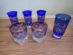 し*ん様 切り子ガラス　コップ6個セット