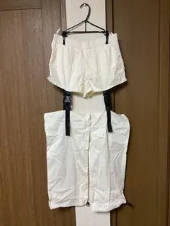 ホワイト ショートパンツ・ロングパンツセット