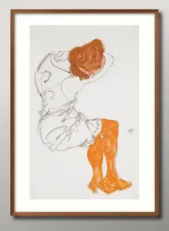 15928■A3アートポスター『エゴン・シーレ』絵画 イラスト マット