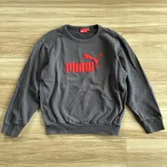 PUMA プーマ スウェット トレーナー グレー 赤ロゴ M
