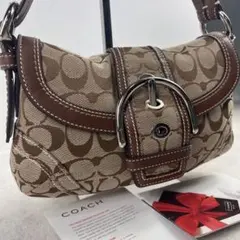 未使用級 コーチ シグネチャー ソーホー ワンショルダーバッグ キャンバス