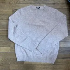 UNIQLO ベージュ Vネックニットセーター M