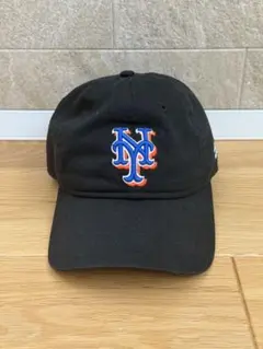 【美品】NEW ERA メッツ キャップ 9TWENTY フリーサイズ 黒 帽子