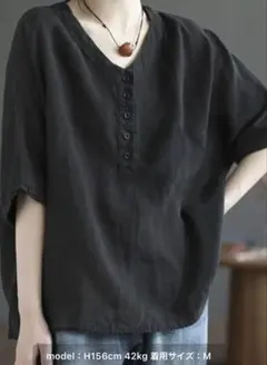 BLANC FICELLE キーネック ヘンリープルオーバーシャツ