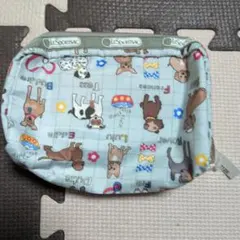 【新品未使用】LeSportsac 犬イラスト ポーチ