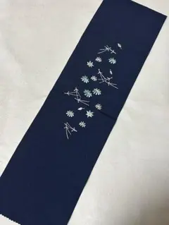 【3つ】半衿　帯締め　半襟　帯〆　刺繍半衿　刺繍半襟　着物　紺　黒　着物　きもの
