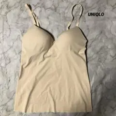 【UNIQLO】ユニクロ　エアリズムシームレスVネックブラキャミソール　M