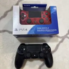 DUALSHOCK 4 ワイヤレスコントローラー 赤、黒セット