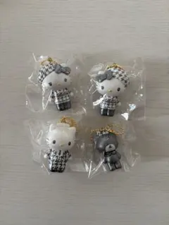 【4点セット】ハローキティ モノクロガーリー シークレットマスコットチャーム