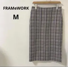FRAMeWORK チェック柄タイトスカート