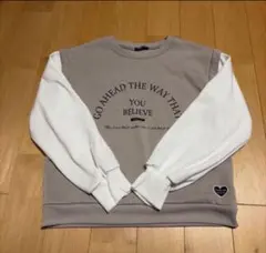 キッズ⭐️裏起毛トップス⭐️トレーナー⭐️150㎝⭐️長袖⭐️レイヤード風⭐️美品