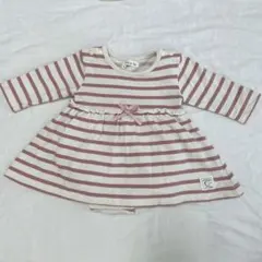 バースデイ conoco 長袖ロンパース ボーダー 70cm