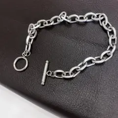 マンテルブレスレット メンズ ペアアクセ チェーン シルバー 19cm