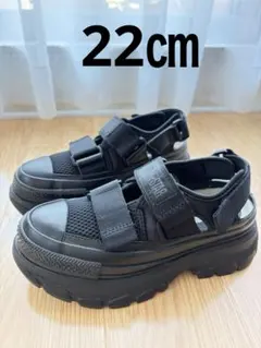 【美品】CONVERSE ALL STAR スポーツサンダル ブラック 22㎝のサムネイル