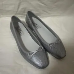 美品TEMPERATE 梅雨時期大活躍39 ラメシルバー レインシューズ