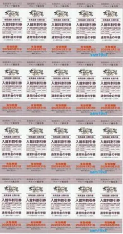 20枚セット 有馬温泉 太閤の湯 入館料割引券