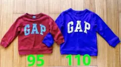 GAP kids　ロゴ入り　トレーナー　レッド　ブルー　95㎝　110㎝