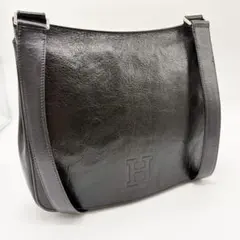 ♡美品♡ HIROFU ヒロフ ショルダーバッグ レザー ブラック Hロゴのサムネイル
