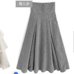 ツイードコルセット風フレアスカート