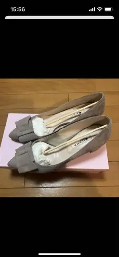 【1回のみ使用】DIANA 靴　スエードベージュ