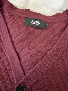 AZUL バーガンディ Vネックカーディガンのサムネイル