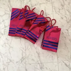 KENZO ギフト袋型BOX 5個セット ピンク ストライプ