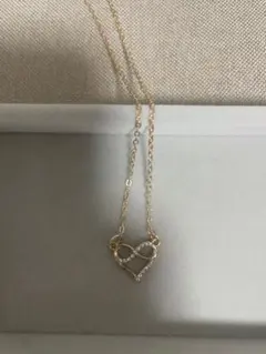ハート インフィニティ ネックレス ゴールドカラー