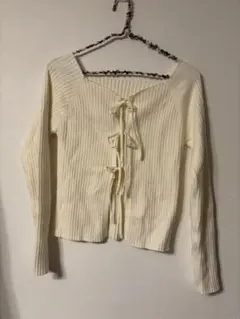 DAZY リボンカーディガン　オフホワイト　M ♪