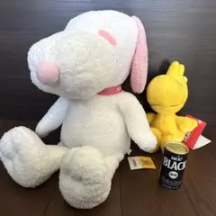 特大 BIG 60cm ピンク スヌーピー ウッドストック ぬいぐるみ ジャンボ