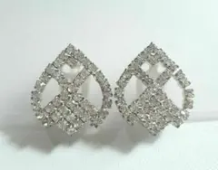 イヤリング　ラインストーン　ドレスアップ　クリップ　耳飾り　e164