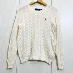 POLO RALPH LAUREN カシミヤ混 ケーブルニット プルオーバー