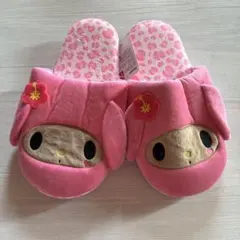 日焼けマイメロディ　ルームシューズ　スリッパ　ピンク