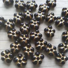 No.909 ゴールドライン入　アクリルビーズ