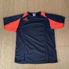 adidas Tシャツ 黒/オレンジ　トレーニングシャツ